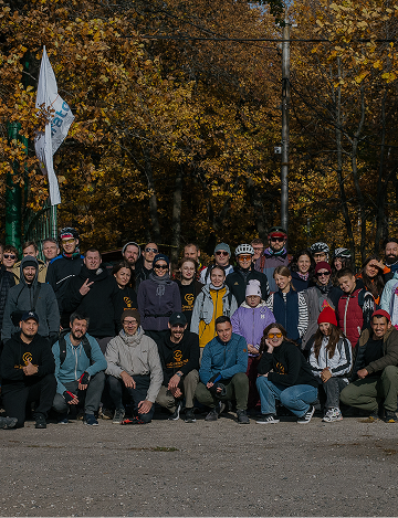 Групповое фото участников велозаезда